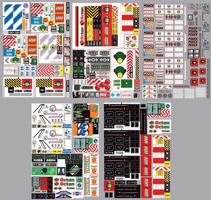 Наклейки для Лего LEGO наборів