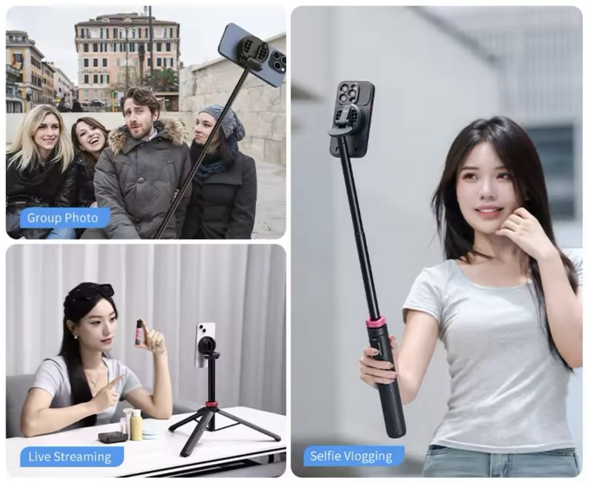 Ulanzi MT-84 магнітний штатив для телефону 155 см стійка, трипод 360°