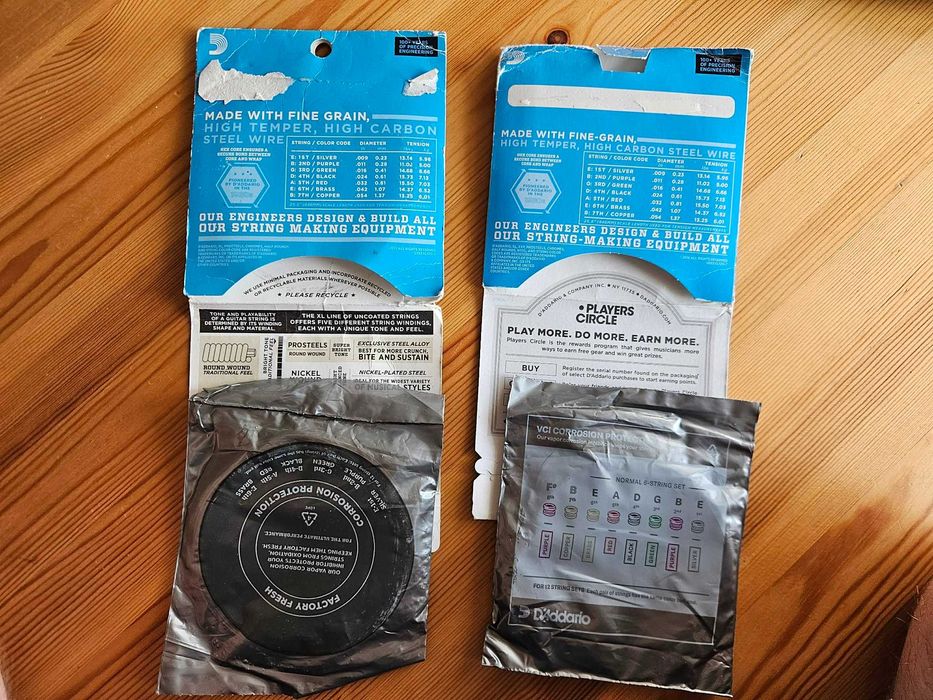 Struny D'addario EXL120-7, 2 komplety, nowe