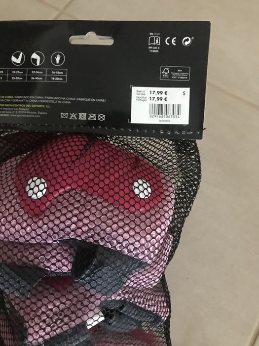 Proteções joelhos cotovelos e lucas