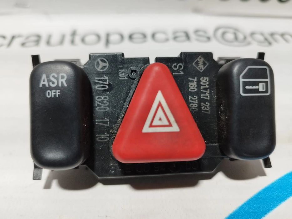 MODULO SWITCH BOTÃO QUATRO 4 PISCAS ASR TRANCAR /DESTRANCAR MERCEDES