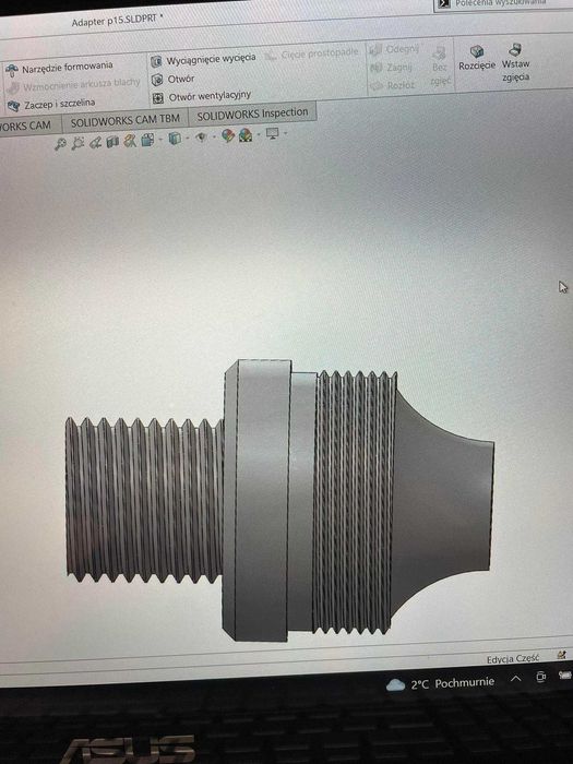 Adapter moderator 1/2-20 pod tłumik do Kral Arma Puncher i PP 750
