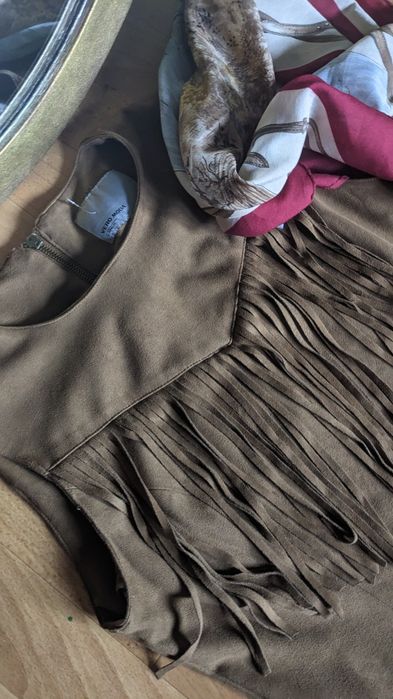 Платье Vero Moda XL замша бахрома