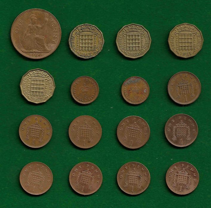 Coleção de (50) moedas - REINO UNIDO