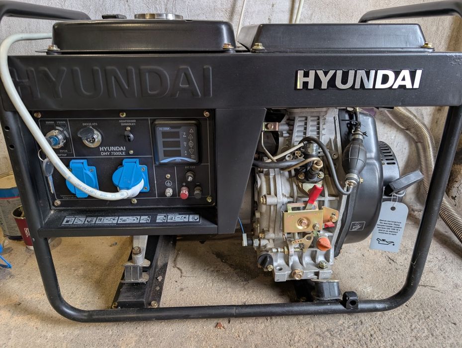 Дизельный генератор hyndai dhy 7500 le 1 ф + АВР