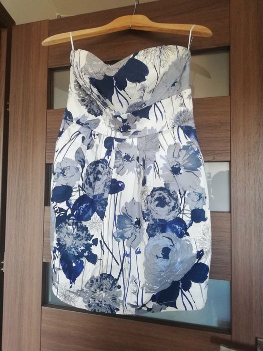 Sukienka bershka m l w roze bombka niebieska wesele Chrzest