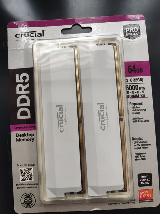 Оперативна память Crucial 64gb 2x32 DDR5
