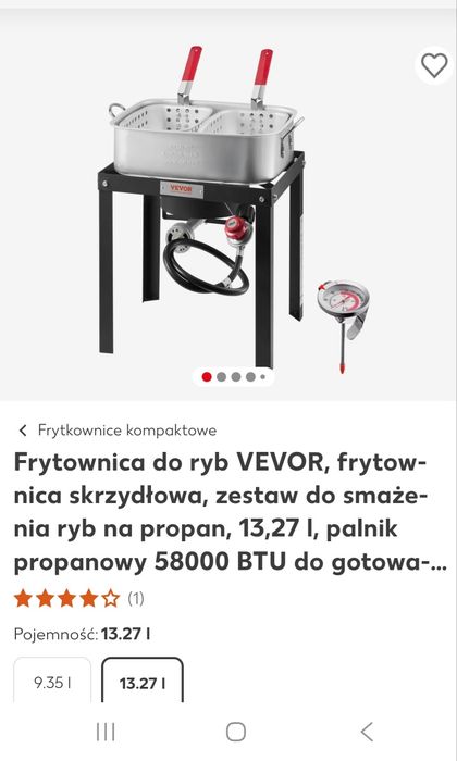 Frytkownica vevor gazowa 12litrow