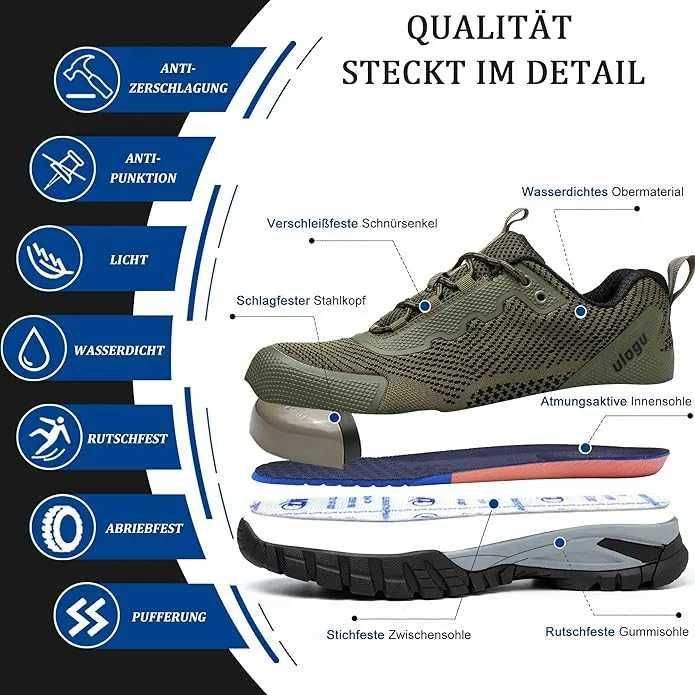 Nowe męskie buty robocze / metalowy nosek / wodoodporne !R-41! 4047!