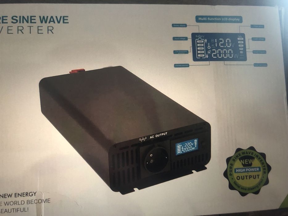 Новий інвертор перетворювач  datouboss 2000W пік 4000W Чистий синус