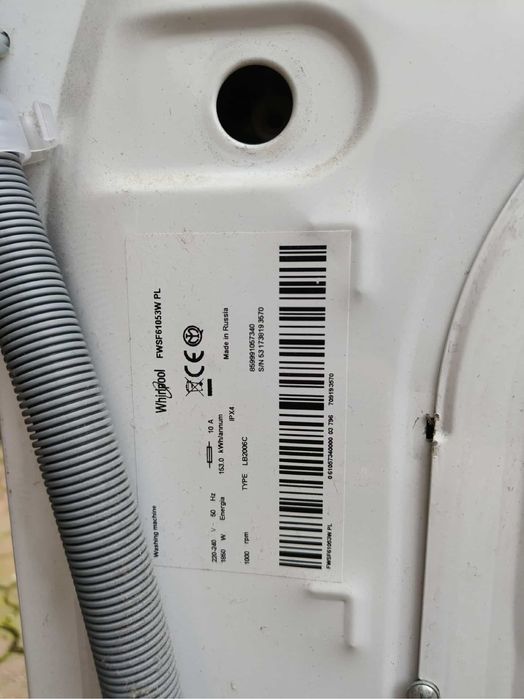 Pralka whirlpool (łożyska do wymiany)