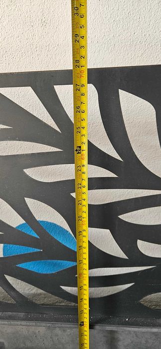 Floreira metal decoração jardim 100x25x30