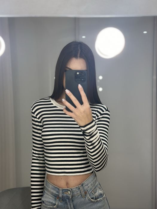 вкорочений лонг в полоску