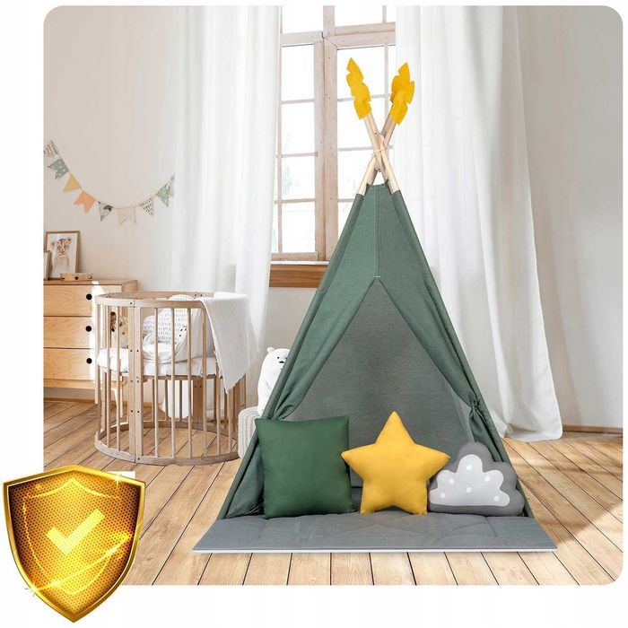 NAMIOT TIPI Wigwam Dla Dzieci Mata Domek Teepee + Poduszki Prezent