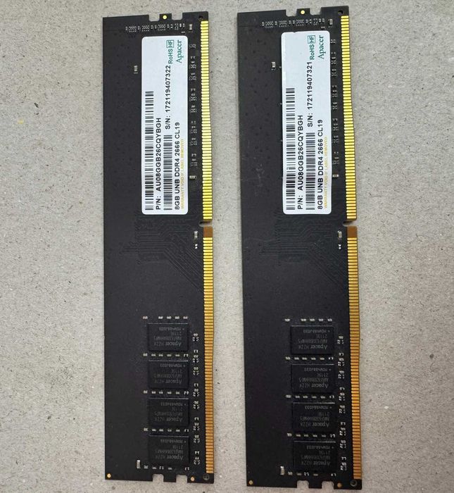 Модуль пам'яті для комп'ютера DDR4 8GB + 8GB = 16GB 2666 MHz Apacer CL19