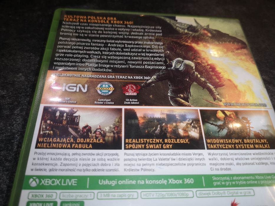 Wiedźmin 2 Zabójcy Królów EDYCJA ROZSZERZONA Xbox 360 gra PL (sklep)