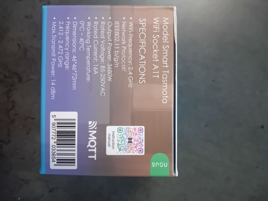 Gniazdo Smart Tosmota WiFi Socket A1T Nowe