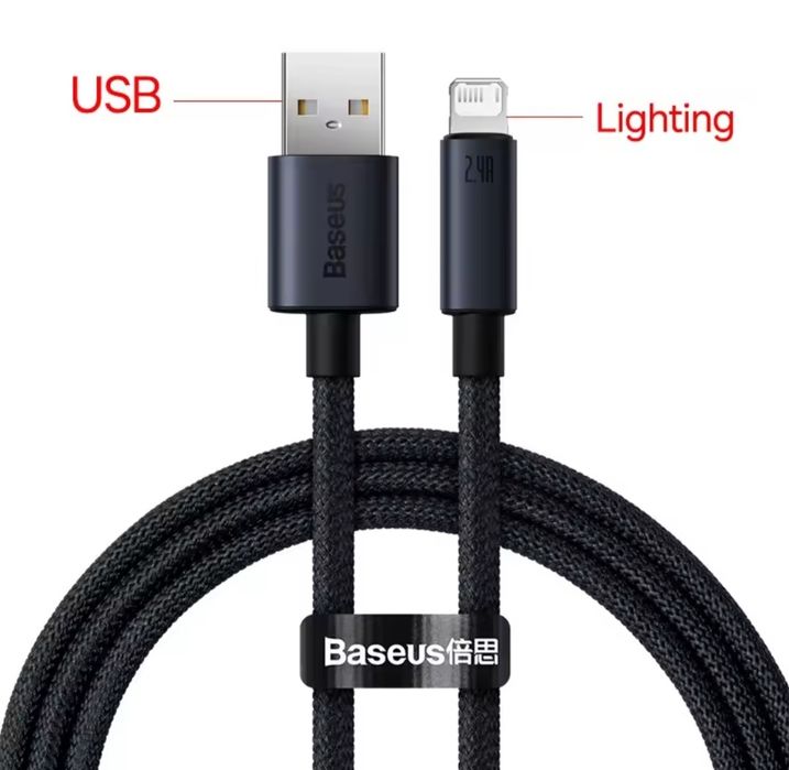 Кабель Baseus: Type-C/C ; USB А/C ; USB А,С /Lightning ; A/Micro usb