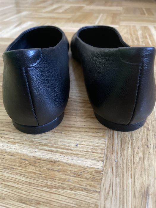 Czarne skórzane baleriny Lasocki, piękne.