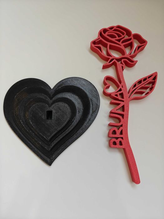 Prenda Personalizada Dia da Mãe - Rosa 3D com Nome à Escolha