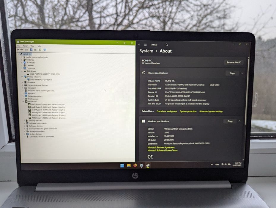 HP Laptop! RYZEN 5 / 16GB DDR4 / 512SSD / 6H Battery