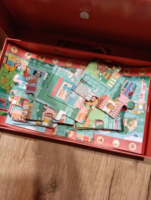 Nowe! Puzzle z labiryntem, ABC miasta, Smiki