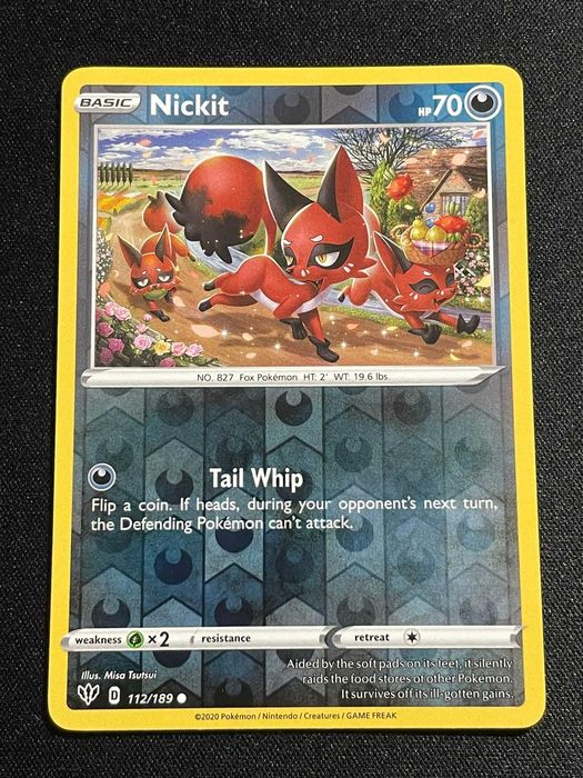 Carta Pokémon Nickit 112/189 Darkness Ablaze