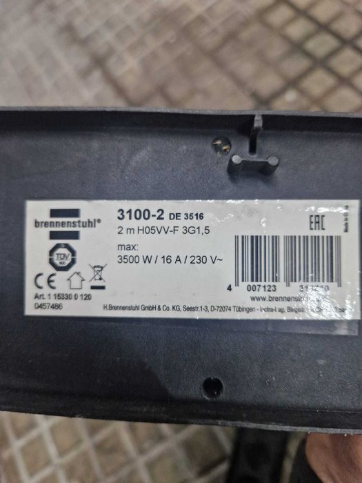 Extensão 10 Tomadas 16A C/Protecção