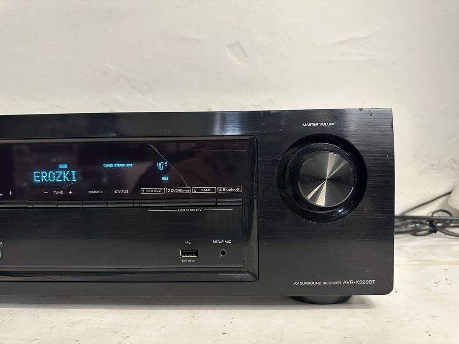 Amplituner AV Denon AVR-X520BT | 5.1 | 4K | Bluetooth | USB | HDMI | Pilot nie