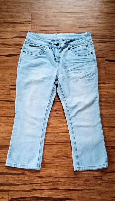 Rybaczki spodnie 3/4 jeansowe