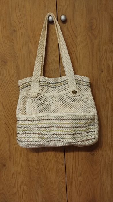 Torebka   z dzianiny , plażowa.