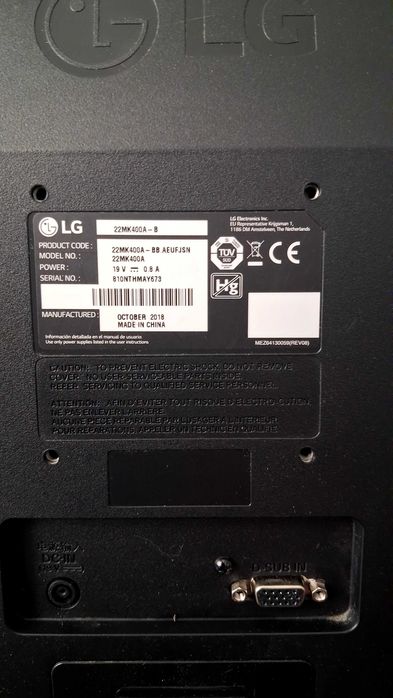 Monitor LG 22MK400A-B Full HD 21,5”