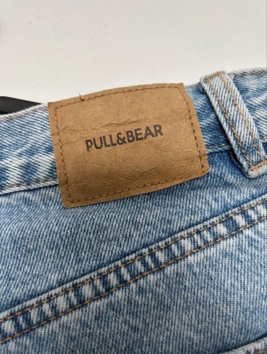 Calça de canga azul da pull&bear