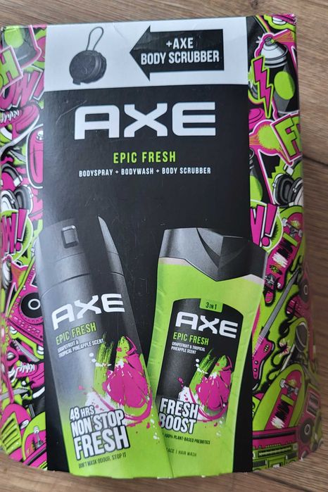 Nowy zestaw axe epic fresh żel deodorant myjka okazja cenowa