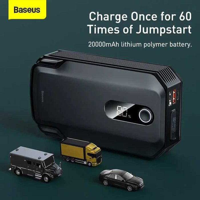 Бустер 20000 mAh BASEUS Super Energy Max Jump Starter 2000A