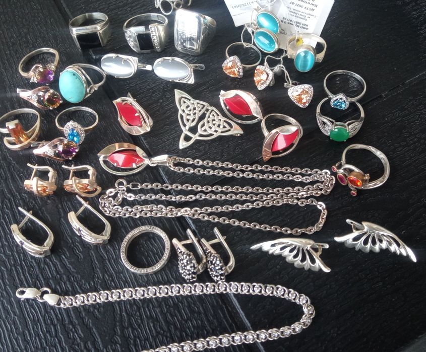 Срібні сережки, колечка, пусети 925 проба