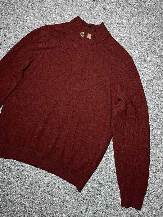 Чоловічий светр MASSIMO DUTTI  1/4 zip - 100% Вовна - Розмір М