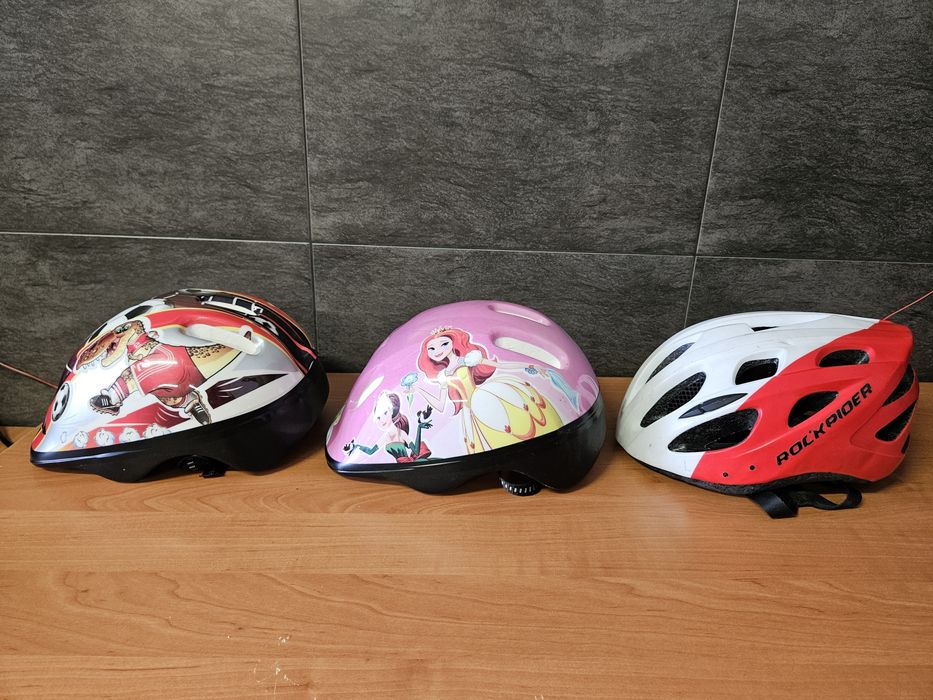 3 kaski kask  dziecięce dziecięcy  rowerowe – 20 zł/szt.