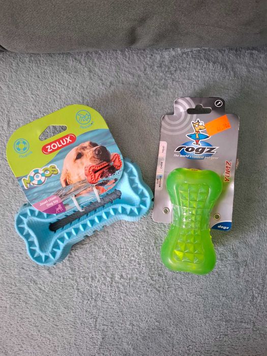 Zestaw nowych zabawek dla psa - Zolux Moos, Rogz Yumz