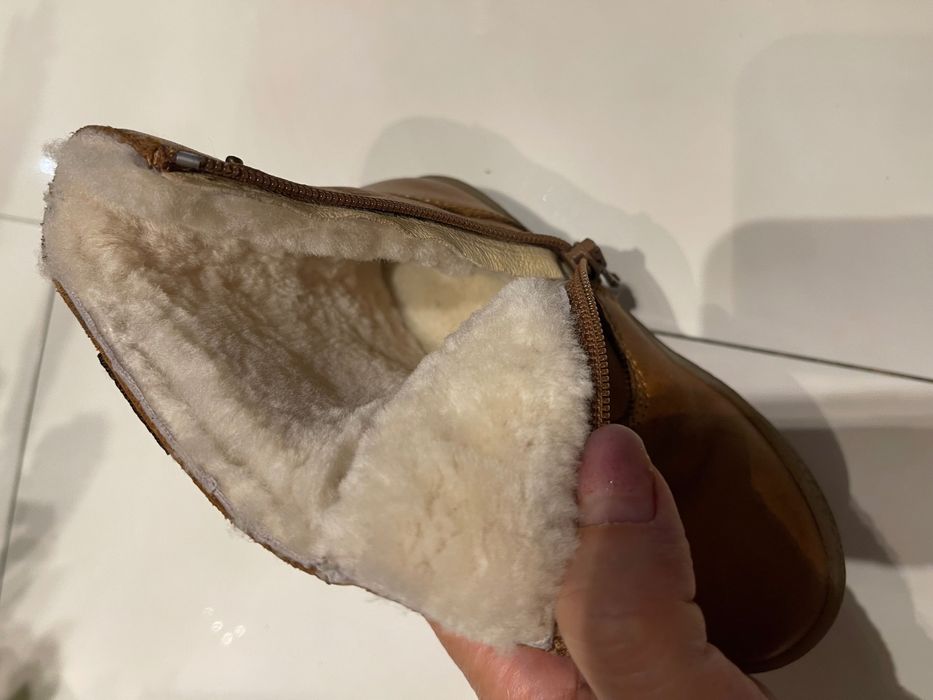 Сапоги чоботи з натуральної шкіри з натуральним хутром Naturino 24 роз