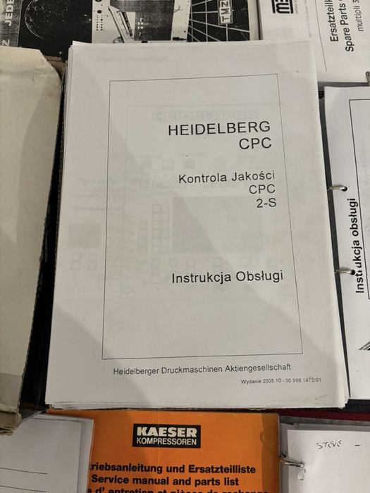 Dokumentacje techniczne maszyn poligraficznych - m.in Heidelberg Polar