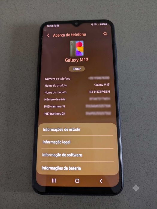 Smartphone Galaxy M13 64Gb, 4B RAM