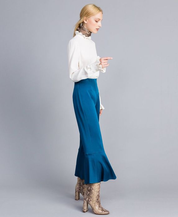 Spodnie eleganckie rozkloszowane Twinset XXL