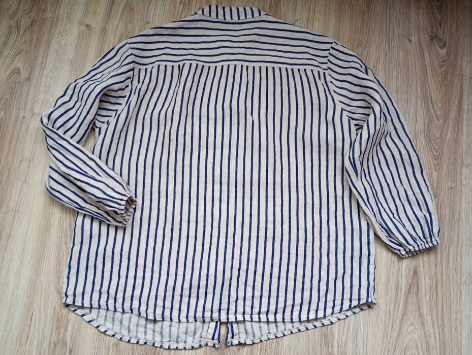 Bluzka lniana w paski M