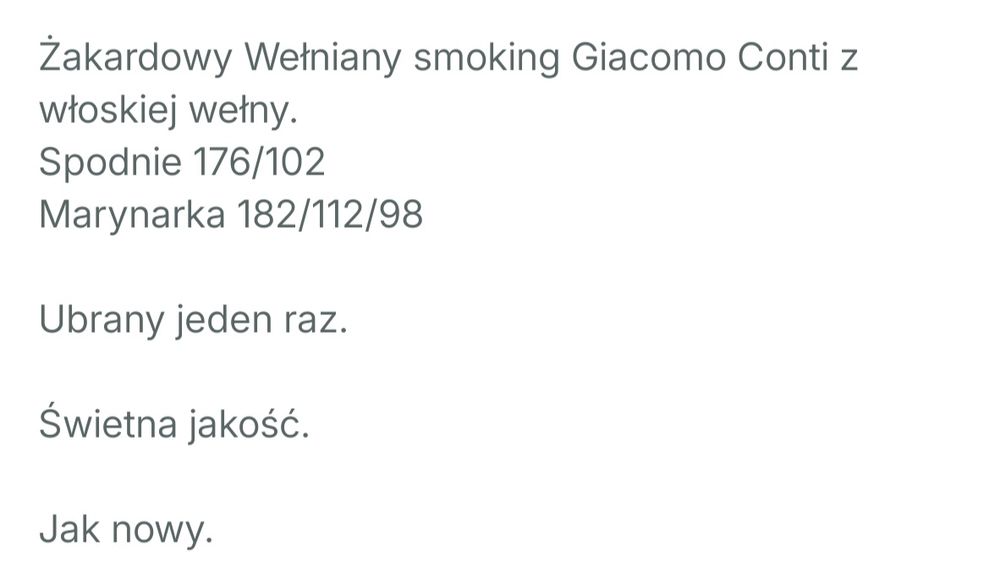 Garnitur smoking żakardowy   Giacomo  Conti