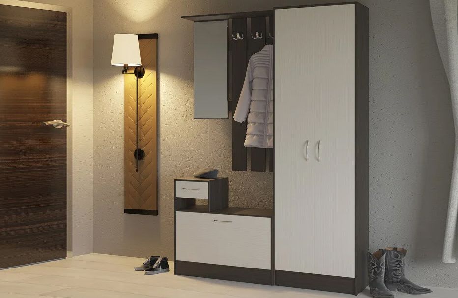 Прихожая Модерн комплектом и помодульно (тумба+шкаф+вешалка) Наличие
