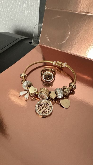 Bransoletka+pierscionek, komplet biżuterii