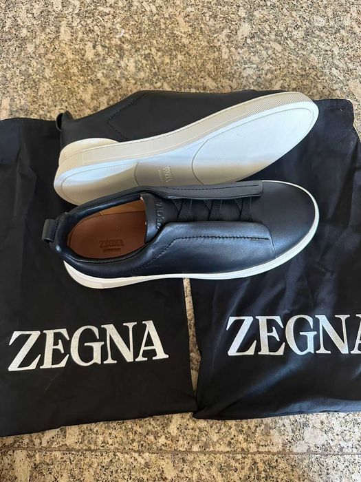 Tenis Zegna Triple Stitch Second Skin 43eu preto