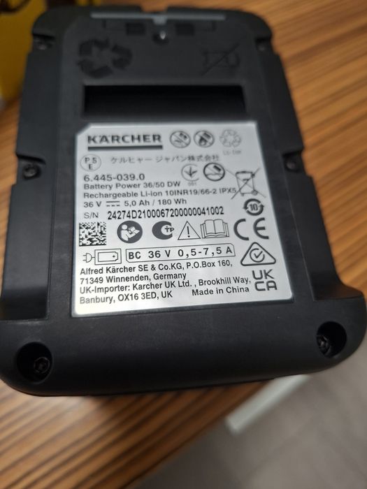Bateria kärcher akumulator 36V / 5.0 AH