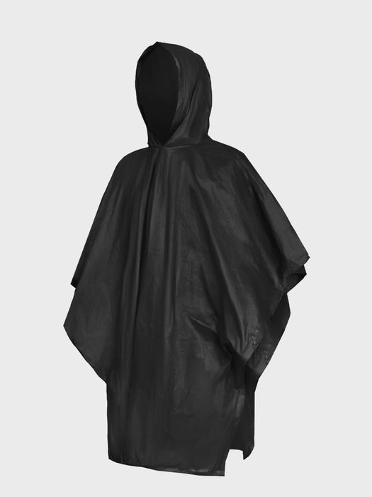 peleryna przeciwdeszczowa ponczo z kapturem vinyl czarna dominator